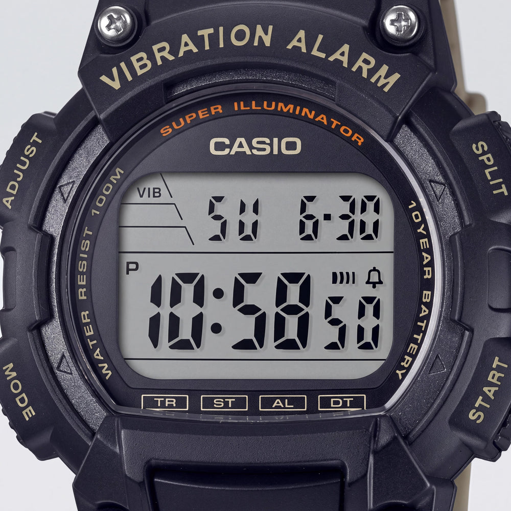 Casio W-736H-5AVCF Men's Watch — front view, Digital display 50mm