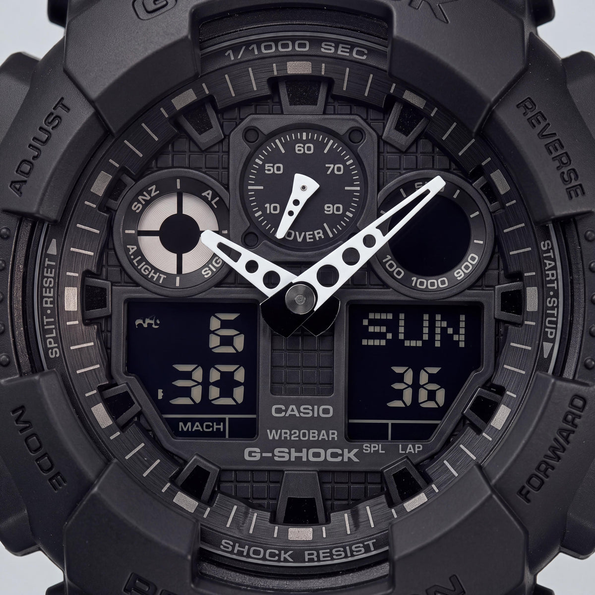 Casio X-Large GA100 Unisex Black Chronograph Watch, 40mm, Photo 2