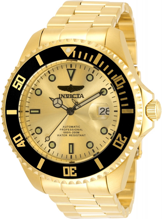 Invicta 35723 Pro Diver Automatic Watch | Gold Tone, 200M WR