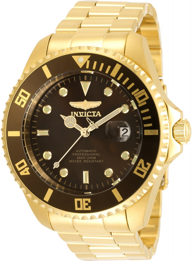 Invicta Men's Pro Diver 47mm Stainless Steel Automatic Watch, Gold (Model: 35725)