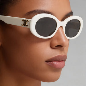 Celine CL40194U Oval Sunglasses Unisex — interior view, Polyamide lens detail