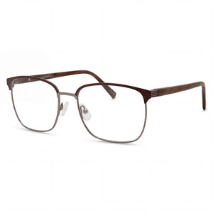 Chesterfield 72xl Brown Rectangle Eyeglasses for Men, Metal frame