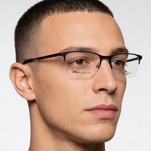 Chesterfield Ch 108xl Rectangle Eyeglasses Men — side view, Black Metal temples