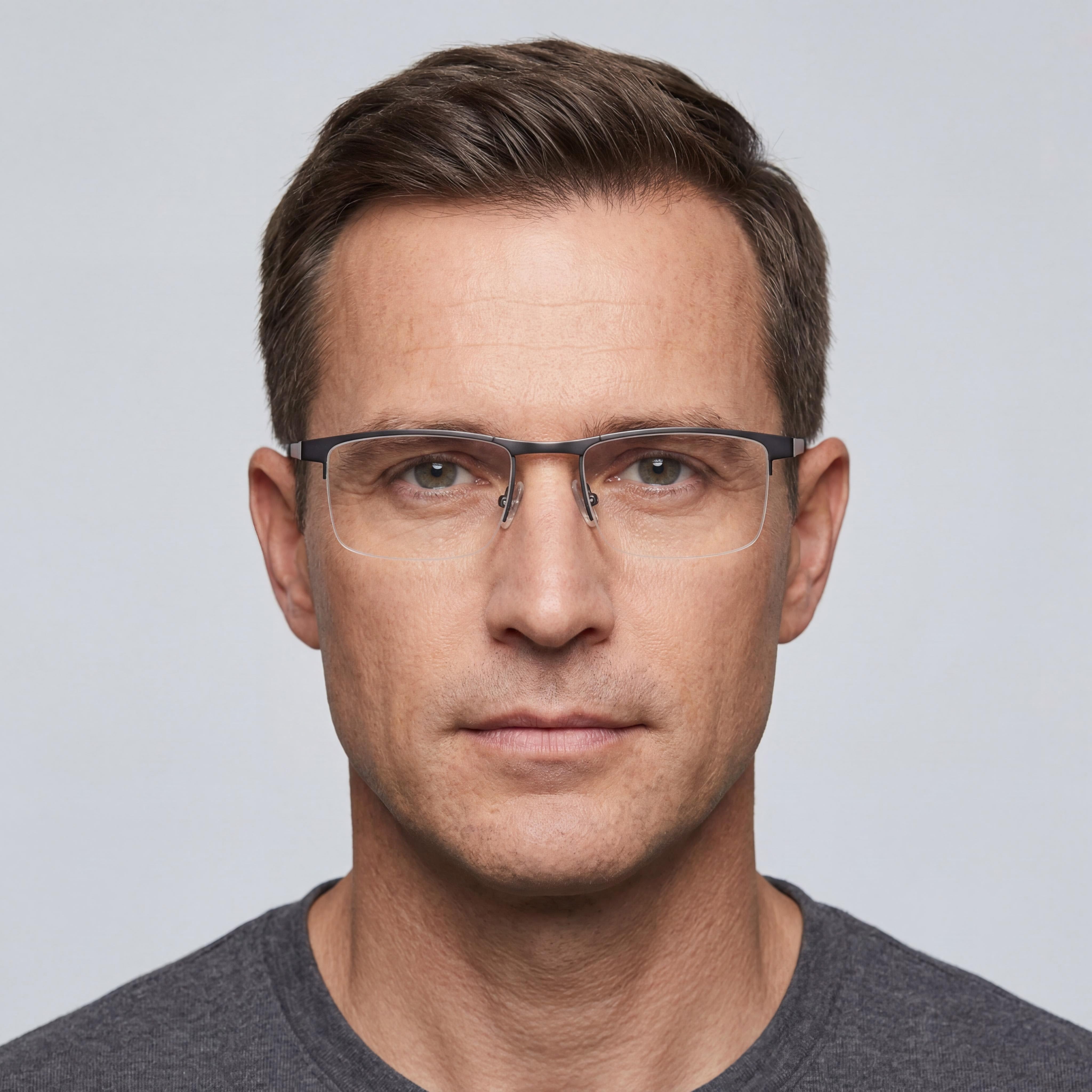 Gafas rectangulares Chesterfield CH 113XL grises para hombre, de metal, Photo 3