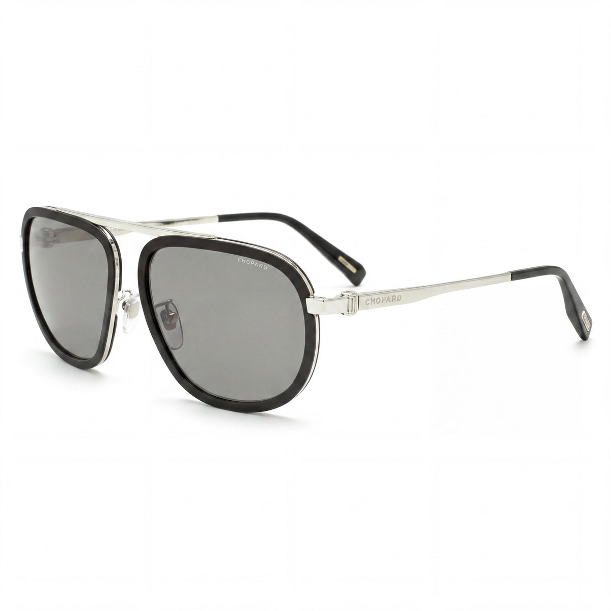 Gafas de sol rectangulares Chopard en gris plateado para mujer, Photo 1