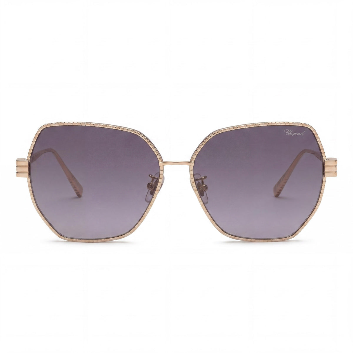 Gafas de sol cuadradas Chopard Casual Shiny de oro rosa para mujer, 59 mm, Photo 2