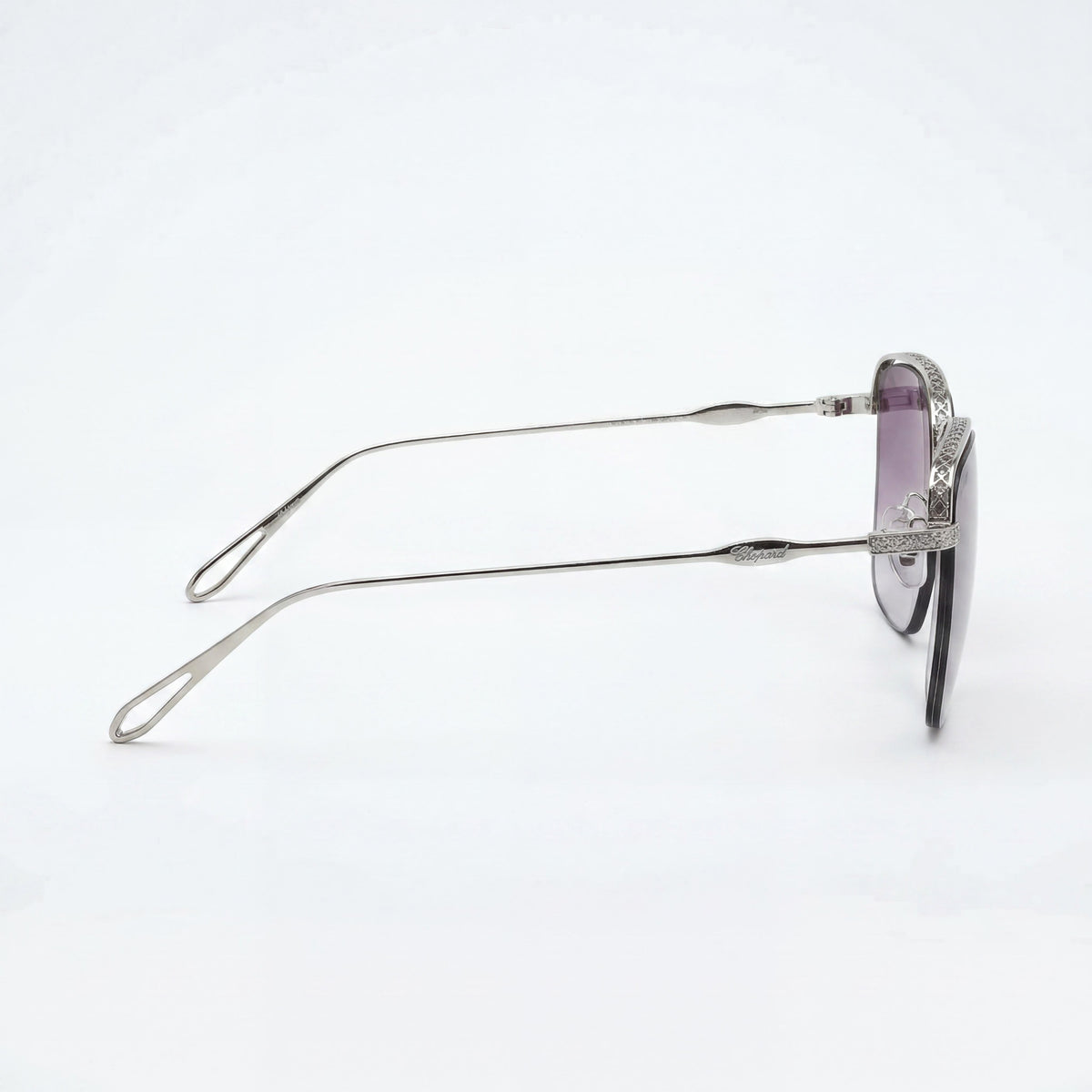 Gafas de sol aviador Chopard Schd45s plateadas para mujer, Photo 3