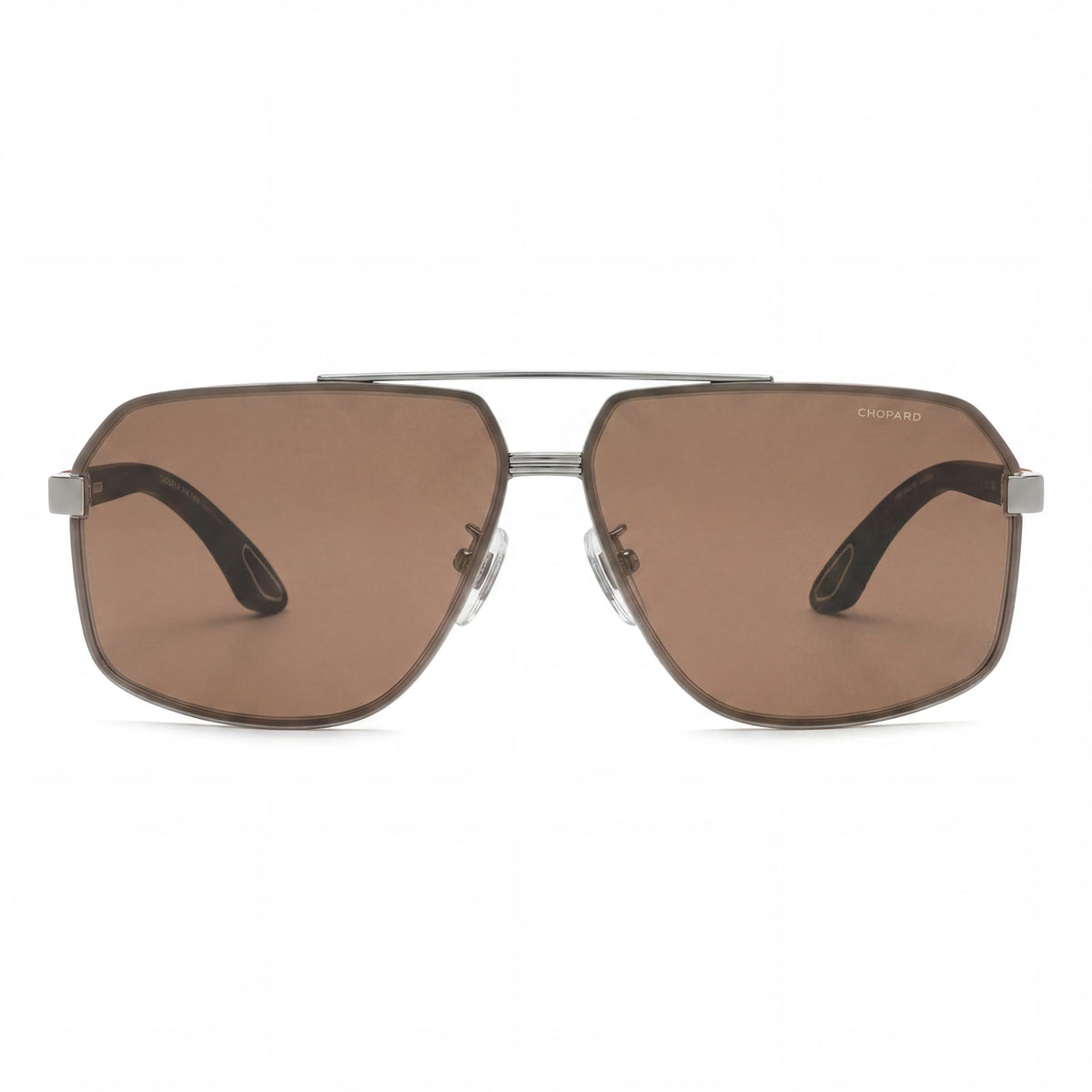 Gafas de sol rectangulares para hombre Chopard Schg89 en rutenio brillante, 66 mm, Photo 2