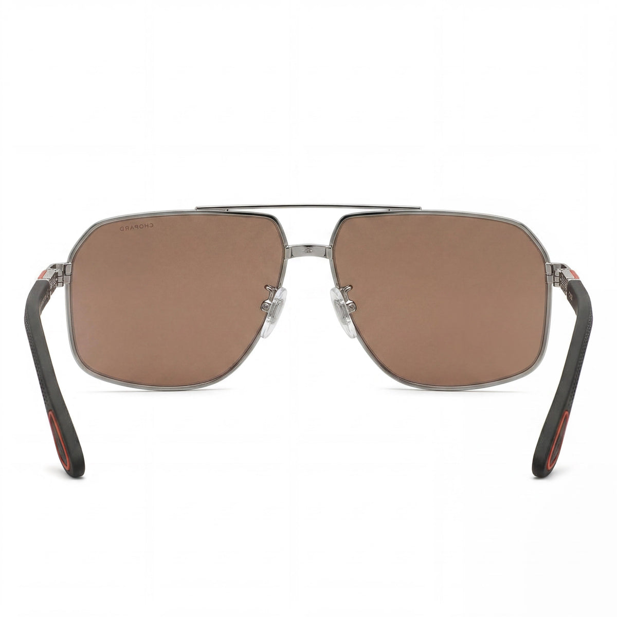 Gafas de sol rectangulares para hombre Chopard Schg89 en rutenio brillante, 66 mm, Photo 3