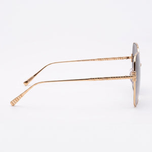 Chopard Schl02m Square Sunglasses Women — side view, Non-Polarized Rose Gold lens