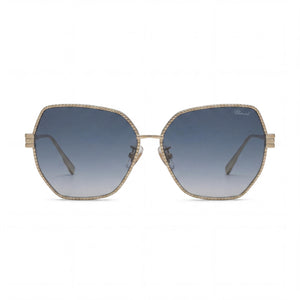 Chopard Schl28m Oval Sunglasses for Women — front view, Titanium frame