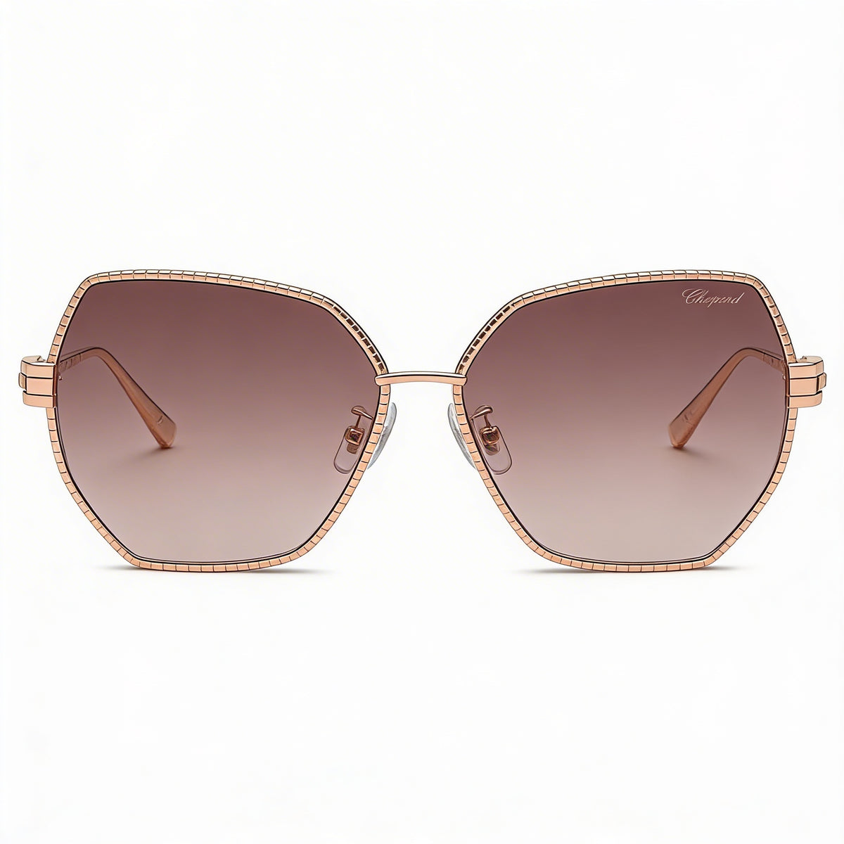 Chopard SCHL28M Shiny Copper, Gold Square Sunglasses for Women, 59mm, Photo 2