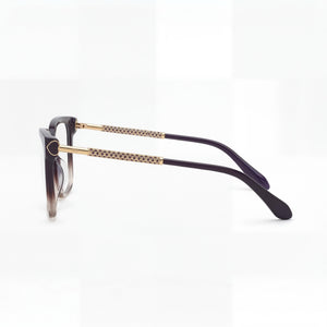 Chopard VCH333W Square Eyeglasses for Women — front view, Acetate-Metal