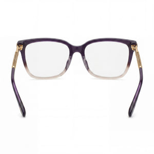 Chopard VCH333W Square Eyeglasses Women — side view, Violet Acetate-Metal temples