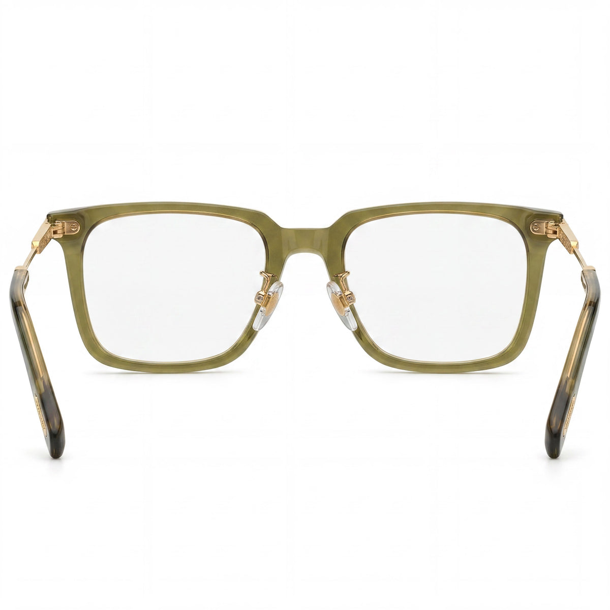 Gafas graduadas Chopard VCH346 para hombre, color verde oliva transparente brillante, 52 mm, Photo 4