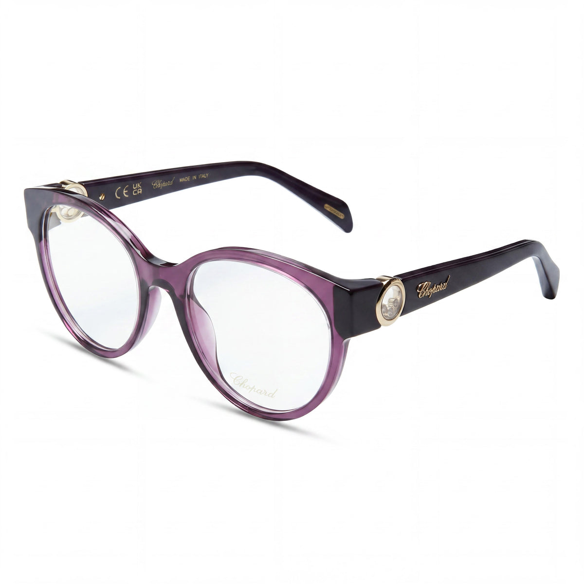 Chopard VCH350S Violet Oval Eyeglasses for Women, Acetate 53mm, Photo 1