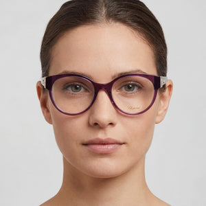 Chopard VCH350S Violet Eyeglasses Women — lifestyle wear, prescription daily wear