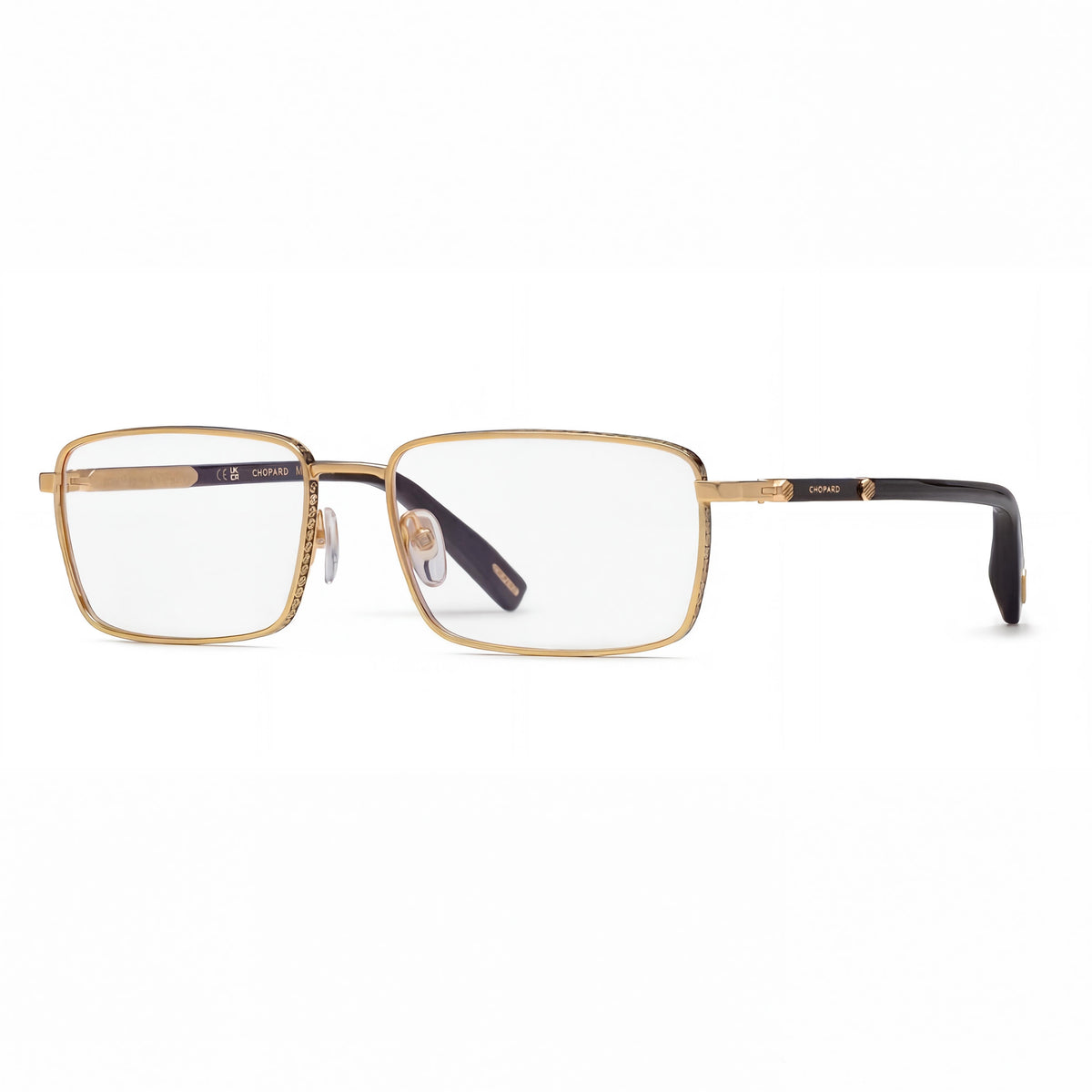 Gafas rectangulares para hombre Chopard VCHL48 en negro, 56 mm, Photo 1