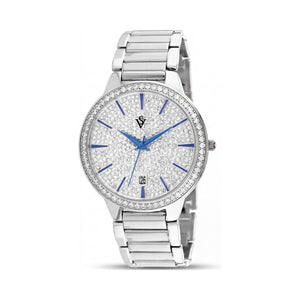 Christian Van Sant Alessia CV0292A Silver Dial Stainless Steel Women's Watch, 40mm