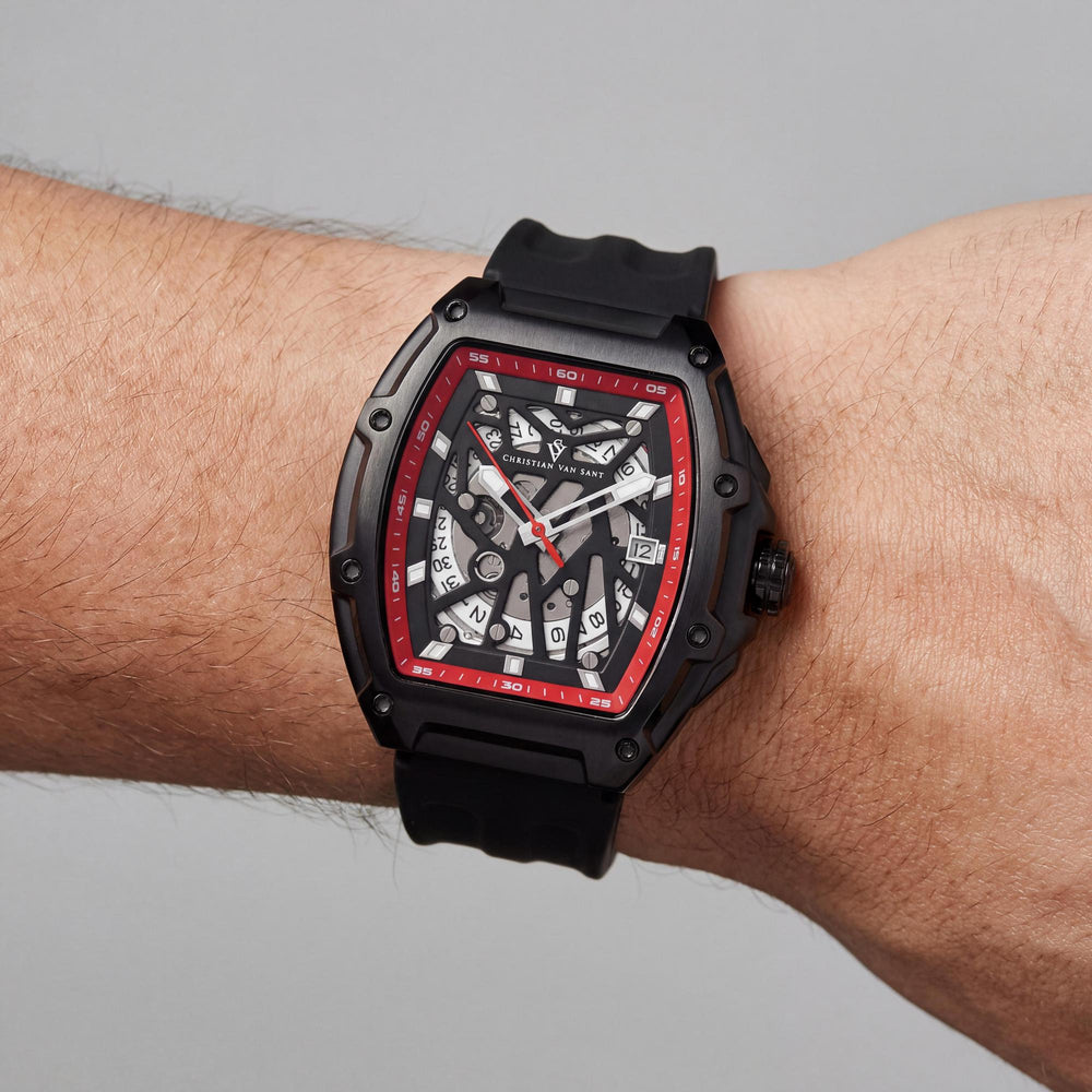 Christian Van Sant Men's Watch — side view, Stainless Steel case 40mm