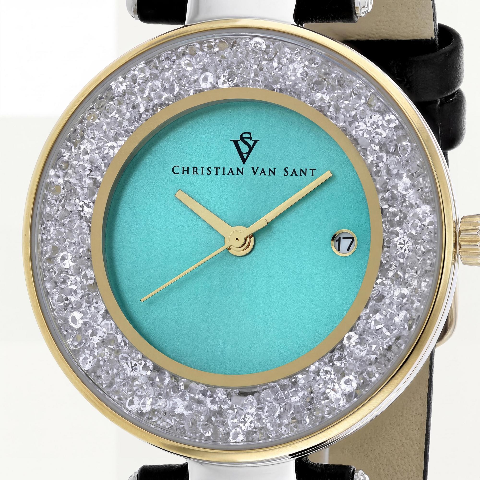 Christian Van Sant Reloj para mujer, esfera azul de acero inoxidable, Photo 2