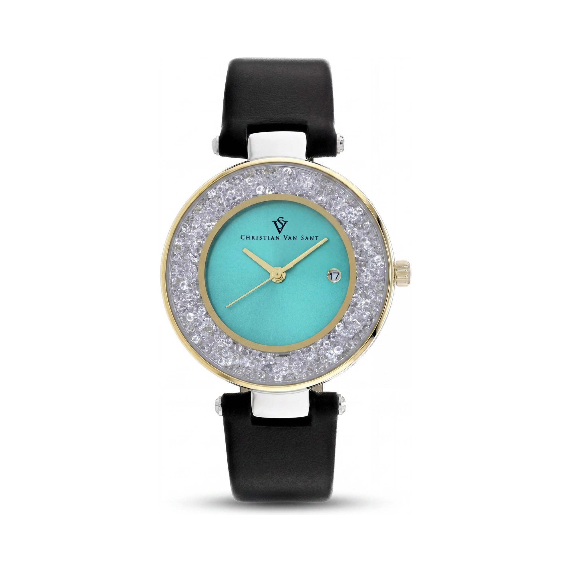 Christian Van Sant Reloj para mujer, esfera azul de acero inoxidable, Photo 1