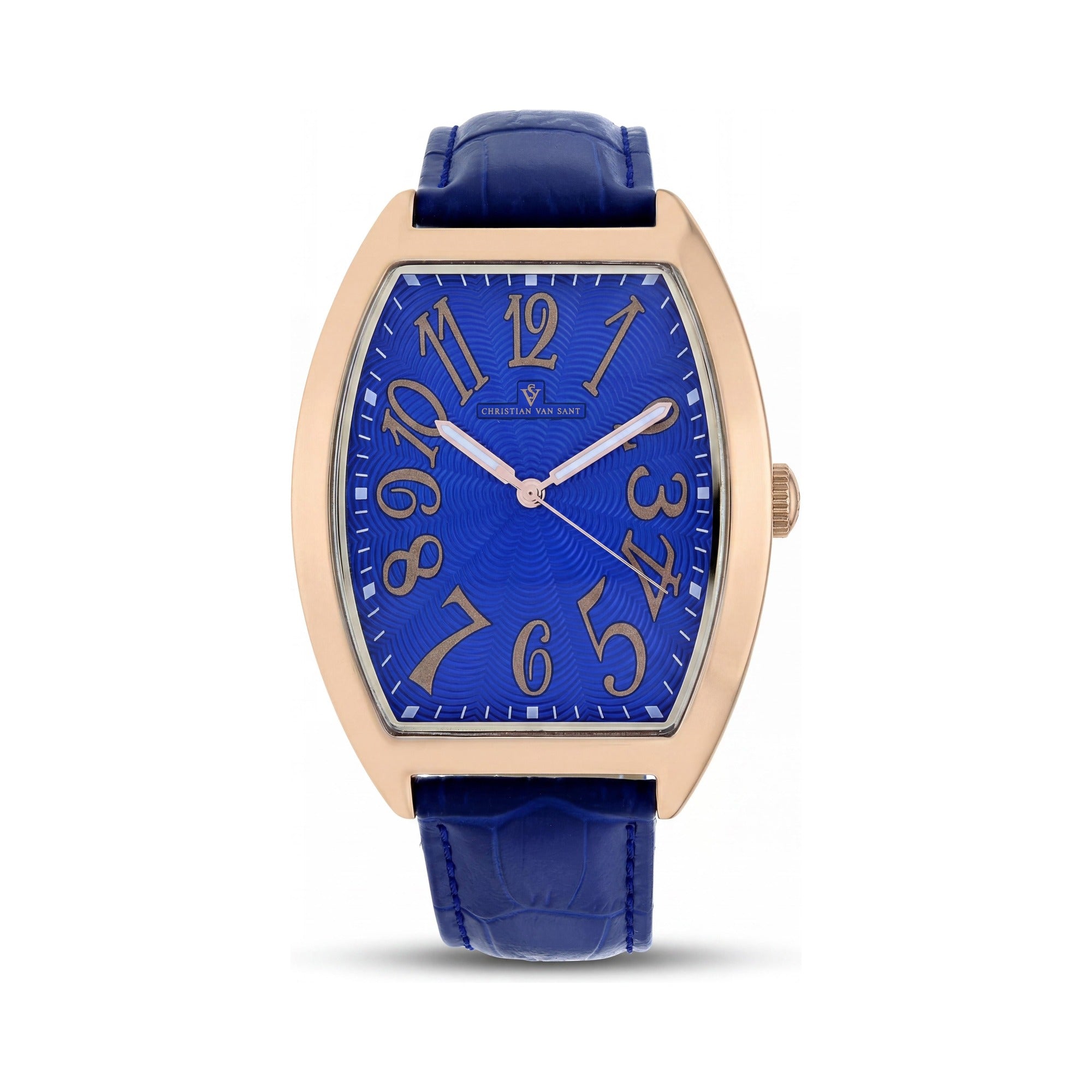 Reloj de hombre Christian Van Sant, esfera azul de acero inoxidable de 46 mm, Photo 1