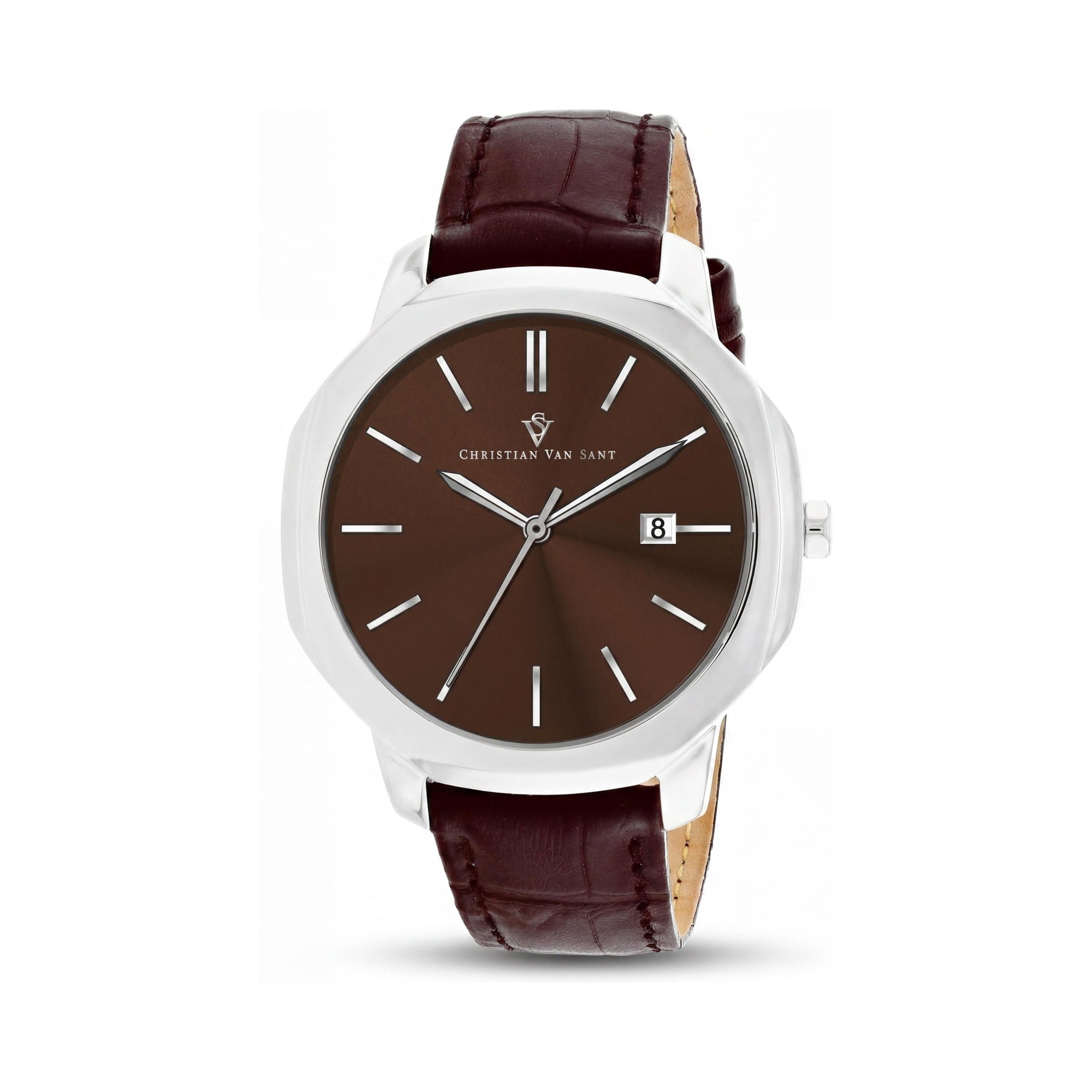Christian Van Sant CV0536 Men's Watch, Brown Dial Stainless Steel 40mm, Photo 1