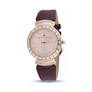 Christian Van Sant CV2945 Brown Analog Women's Watch, 40mm