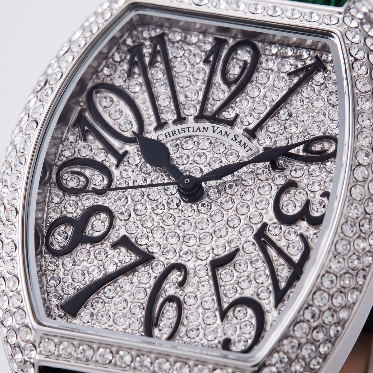 Reloj Christian Van Sant CV4821G elegante para mujer con caja de acero inoxidable, correa de piel, esfera blanca, movimiento de cuarzo, resistente al agua, 42 mm, Photo 2