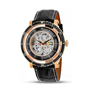 Christian Van Sant Skeleton Dial Stainless Steel Men's Watch, 40mm