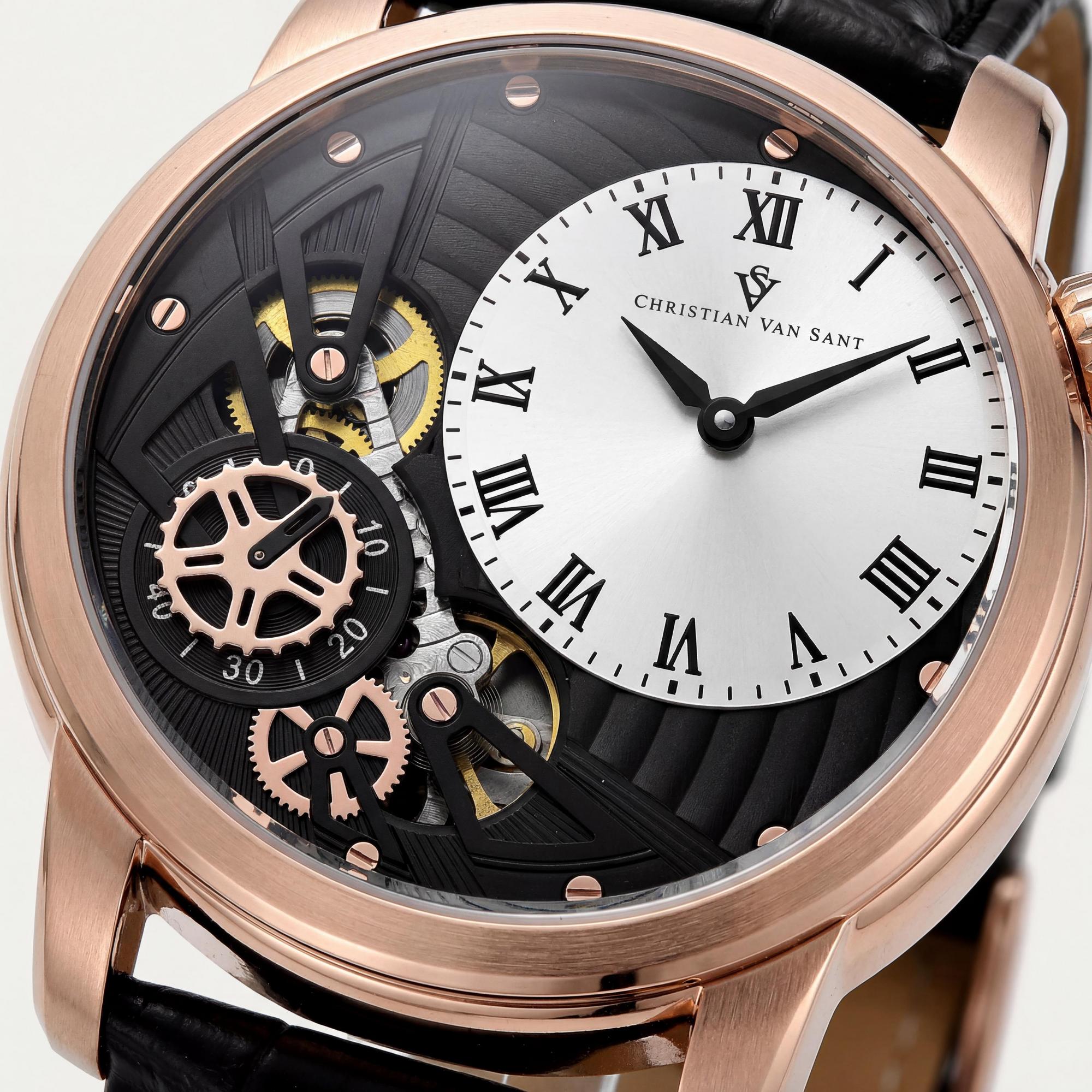 Reloj Christian Van Sant para mujer, esfera plateada, acero inoxidable, 44 mm, Photo 2