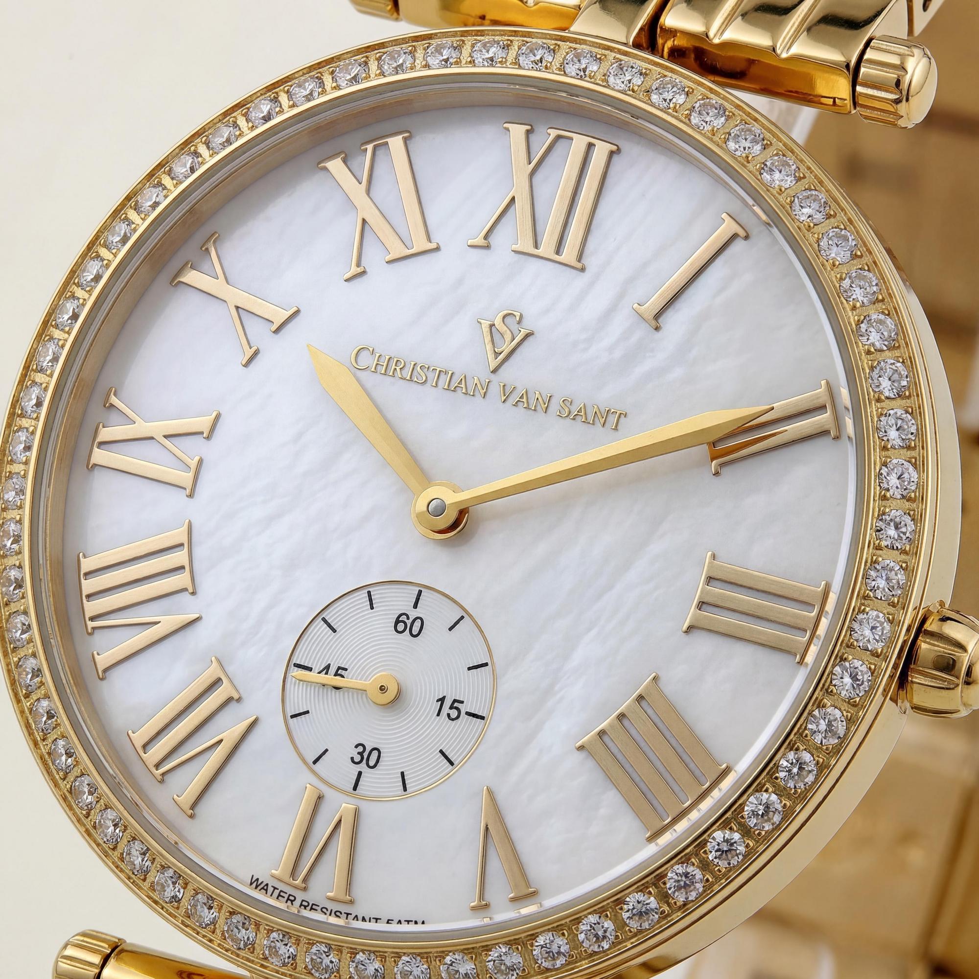Reloj de mujer Christian Van Sant, esfera blanquecina, acero inoxidable de 36 mm, Photo 2