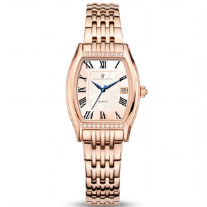 Christian Van Sant Rose Gold Dial Stainless Steel Women's Watch, 40mm