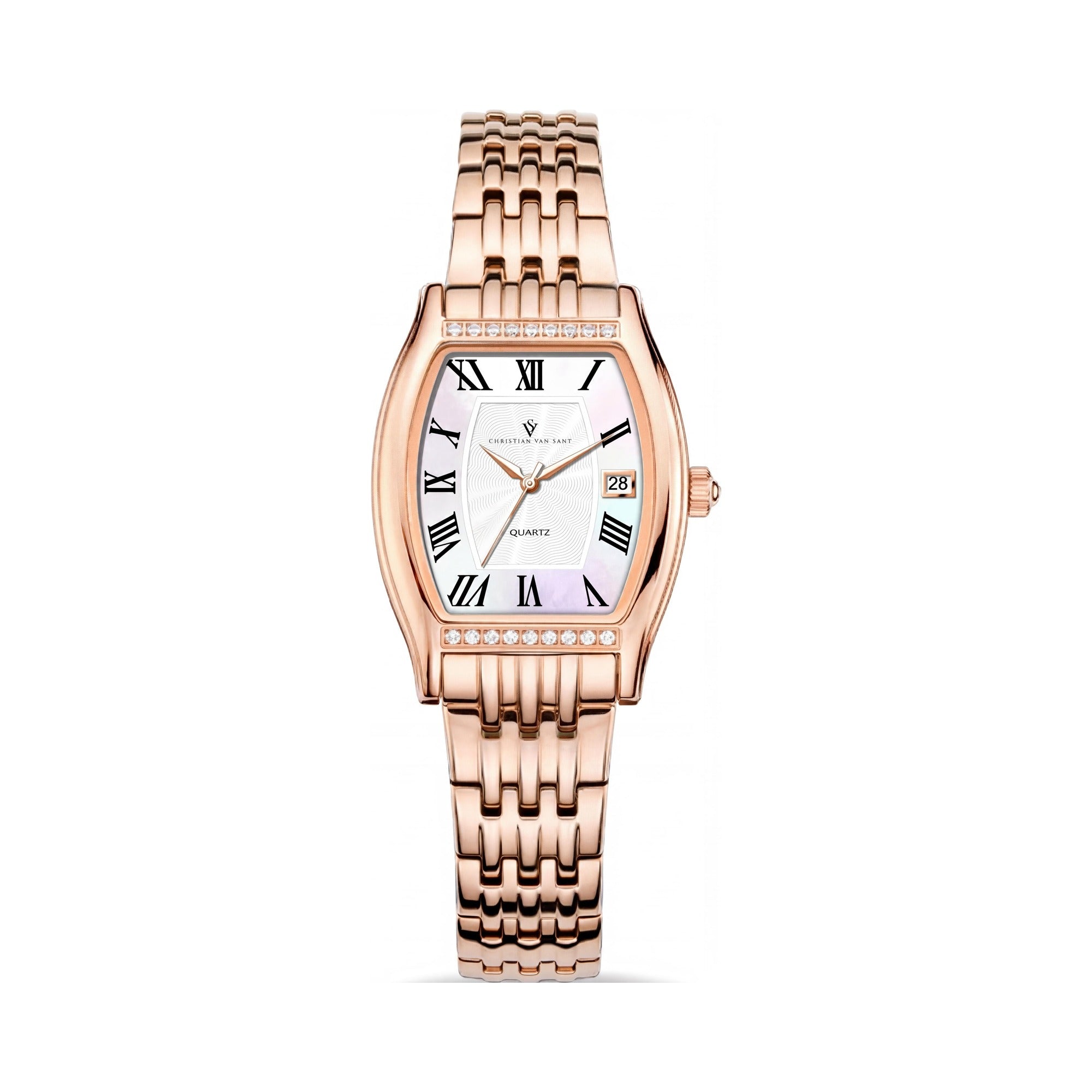 Christian Van Sant Women's Stainless Steel Watch, Gold Dial 34mm, Photo 1