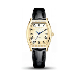 Christian Van Sant Gold Dial Stainless Steel Women's Watch, 34mm