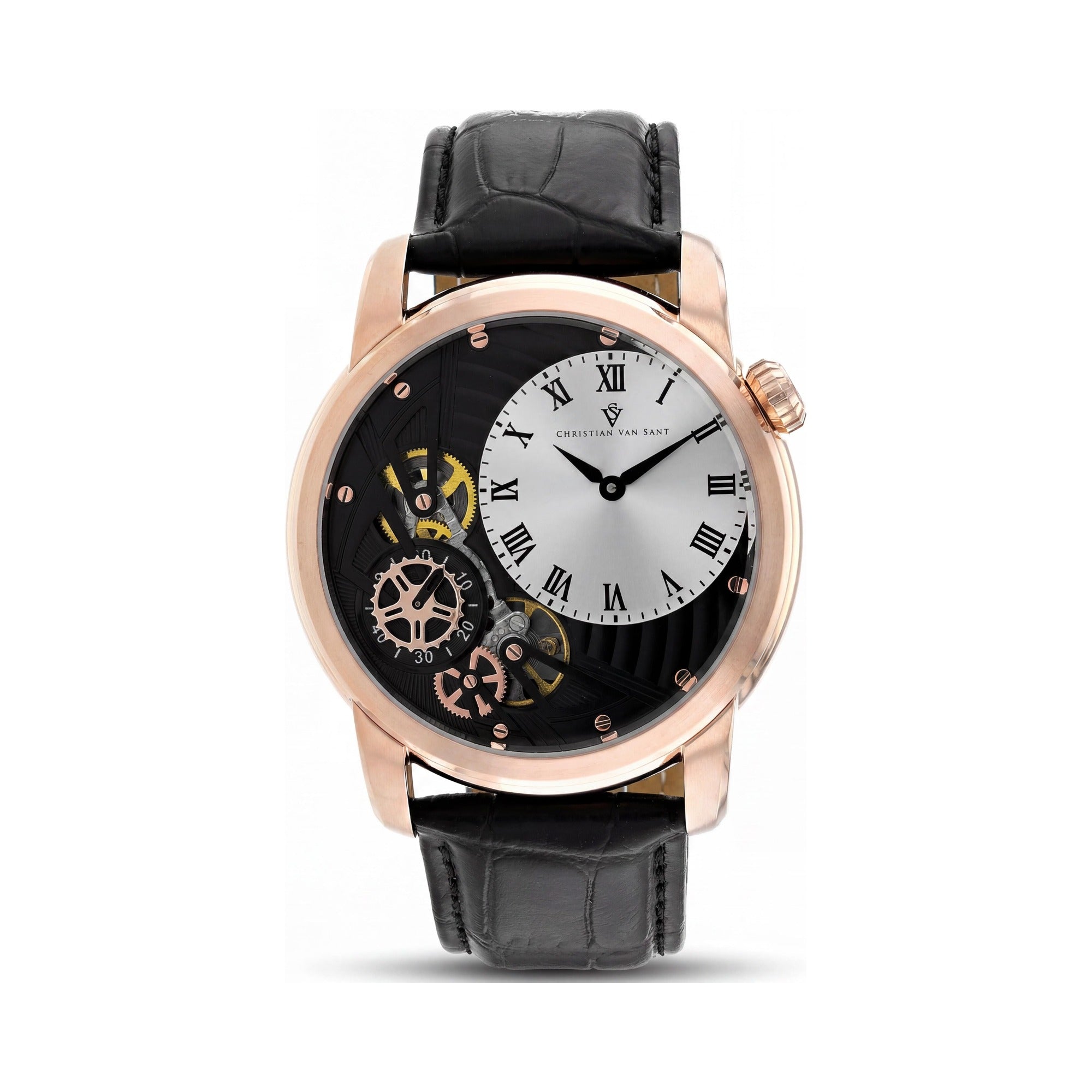Reloj Christian Van Sant para mujer, esfera plateada, acero inoxidable, 44 mm, Photo 1