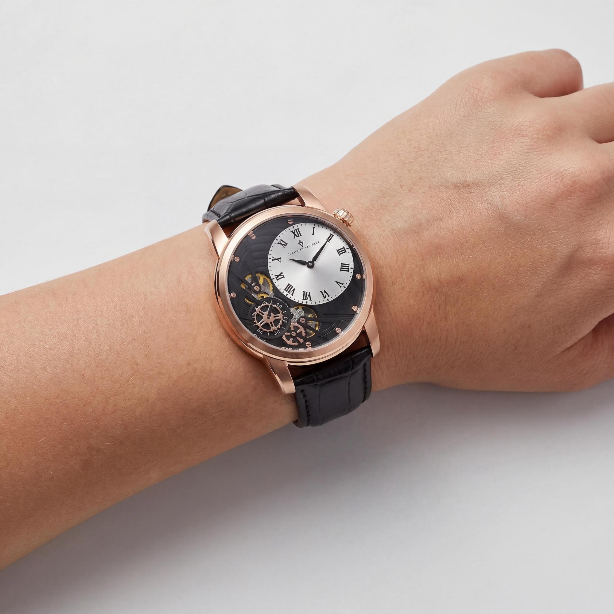Reloj Christian Van Sant para mujer, esfera plateada, acero inoxidable, 44 mm, Photo 3