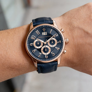 Christian Van Sant Men's Watch — side view, Stainless Steel case 40mm