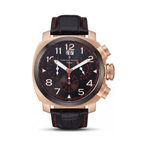 Christian Van Sant Grand Python Black Stainless Steel Men's Watch, 40mm