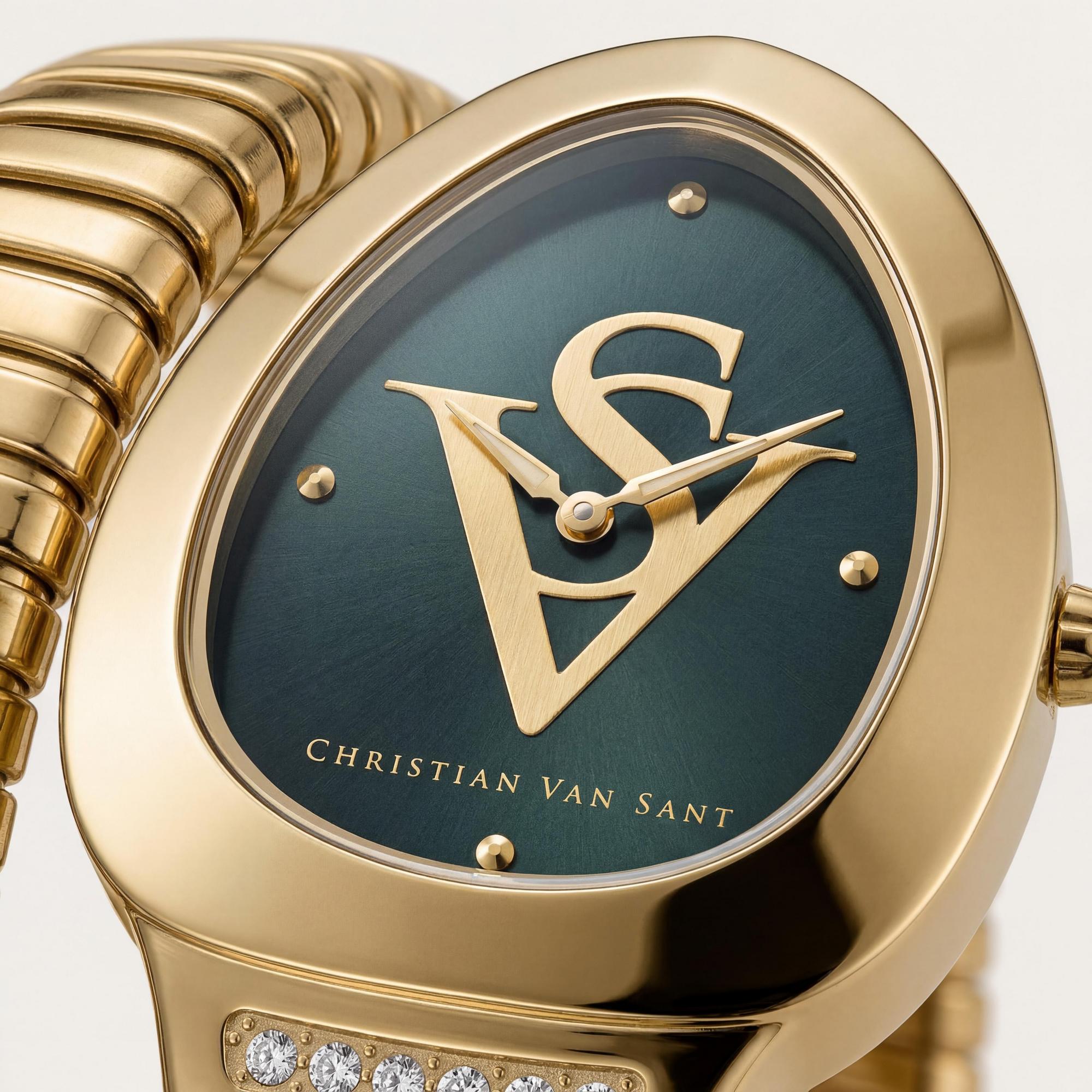 Christian Van Sant Women's Watch, Green Dial Stainless Steel, Photo 2