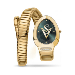 Christian Van Sant Green Dial Stainless Steel Women's Watch