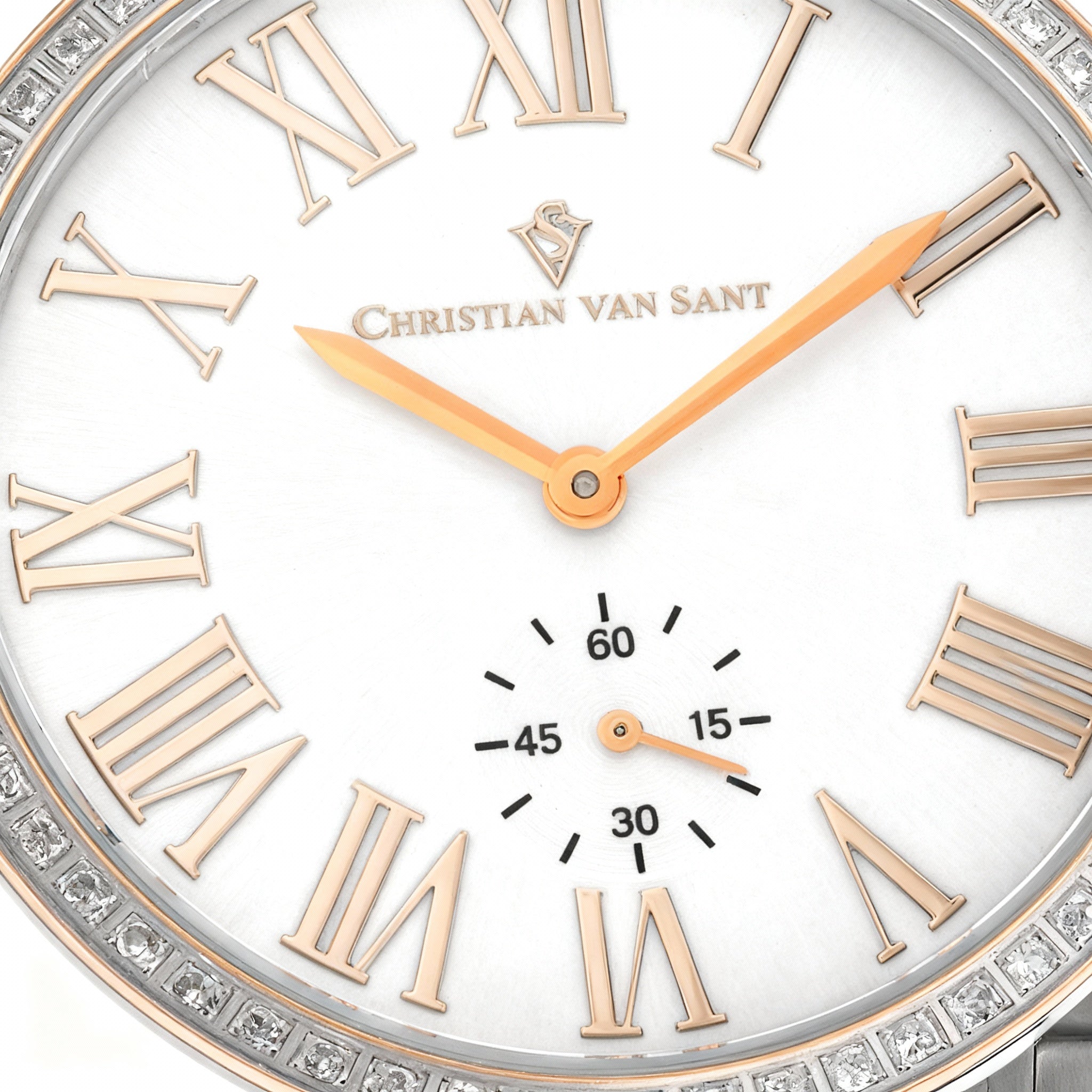 Reloj Christian Van Sant Hush para mujer, de cuarzo, con esfera de nácar blanco y pulsera de acero inoxidable, de 18 mm, Photo 2