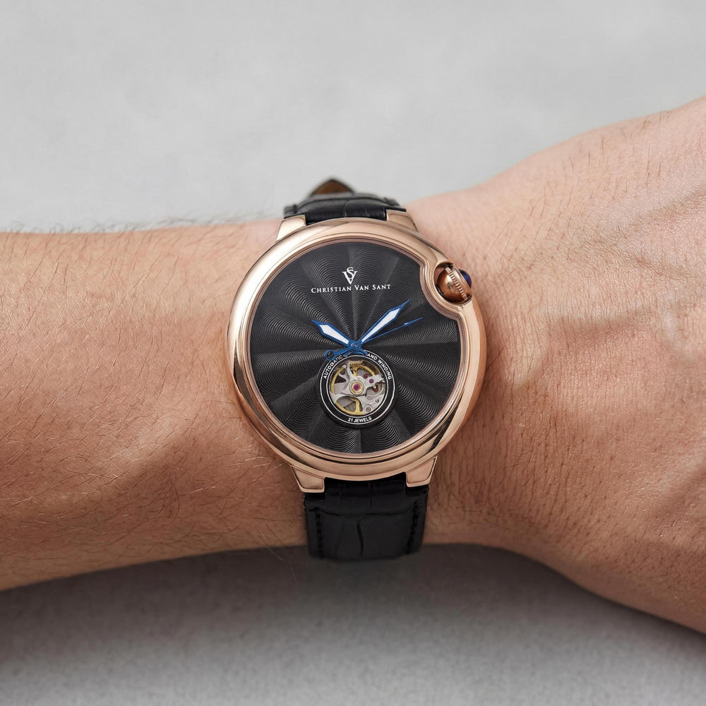 Christian Van Sant Modern Men's Watch — side view, Stainless Steel case 40mm