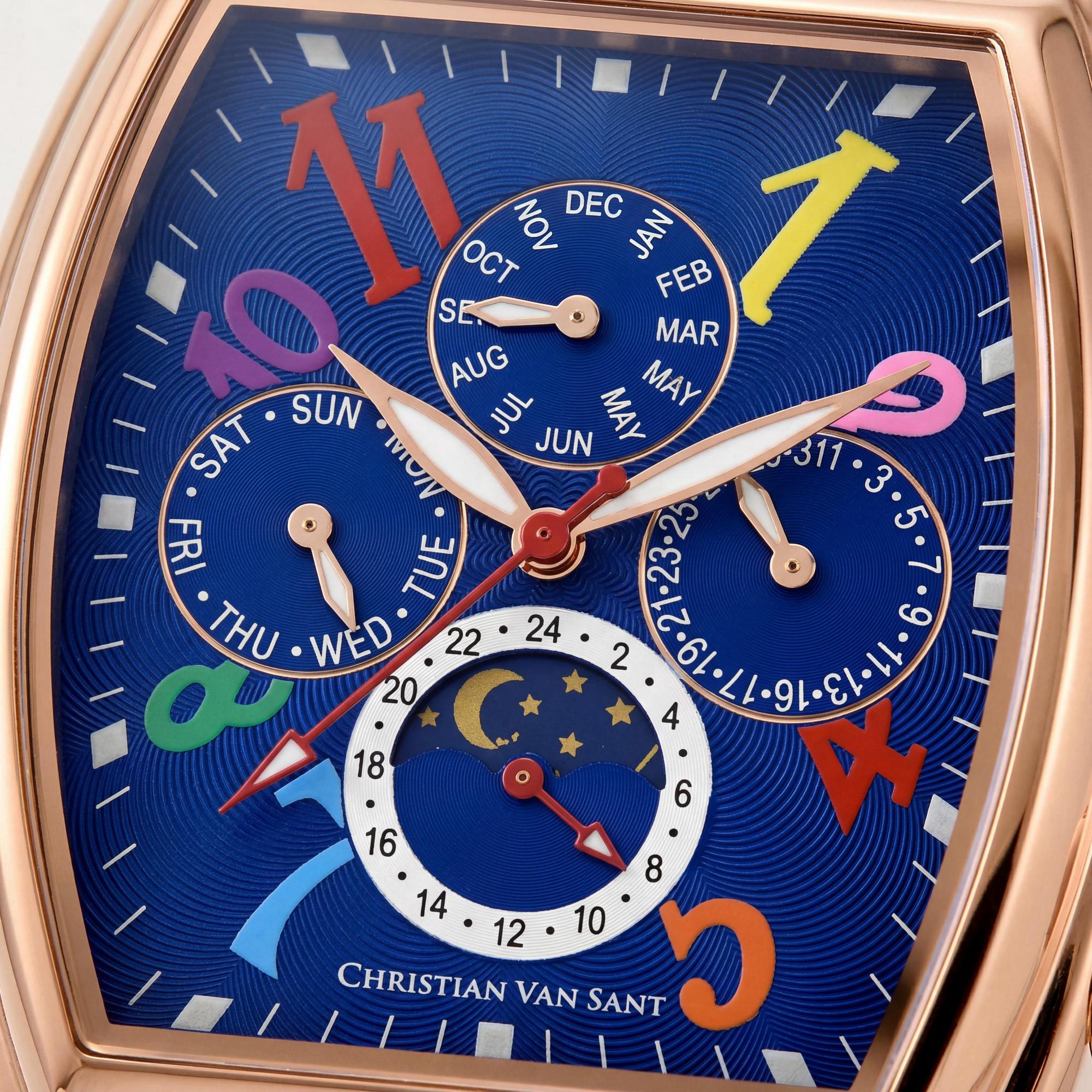 Christian Van Sant Modern Men's Watch, Blue Dial Stainless Steel 45mm, Photo 2