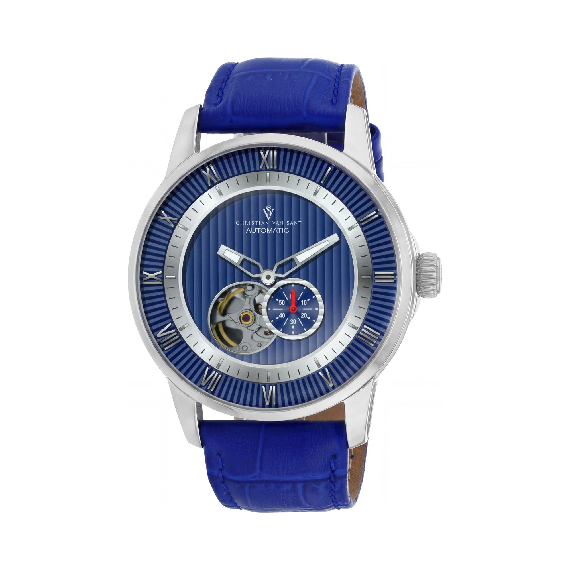 Christian Van Sant Modern Men's Watch, Blue Dial Stainless Steel 40mm, Photo 1