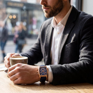 Christian Van Sant Modern Men's Watch — wrist wear, Leather band everyday timepiece