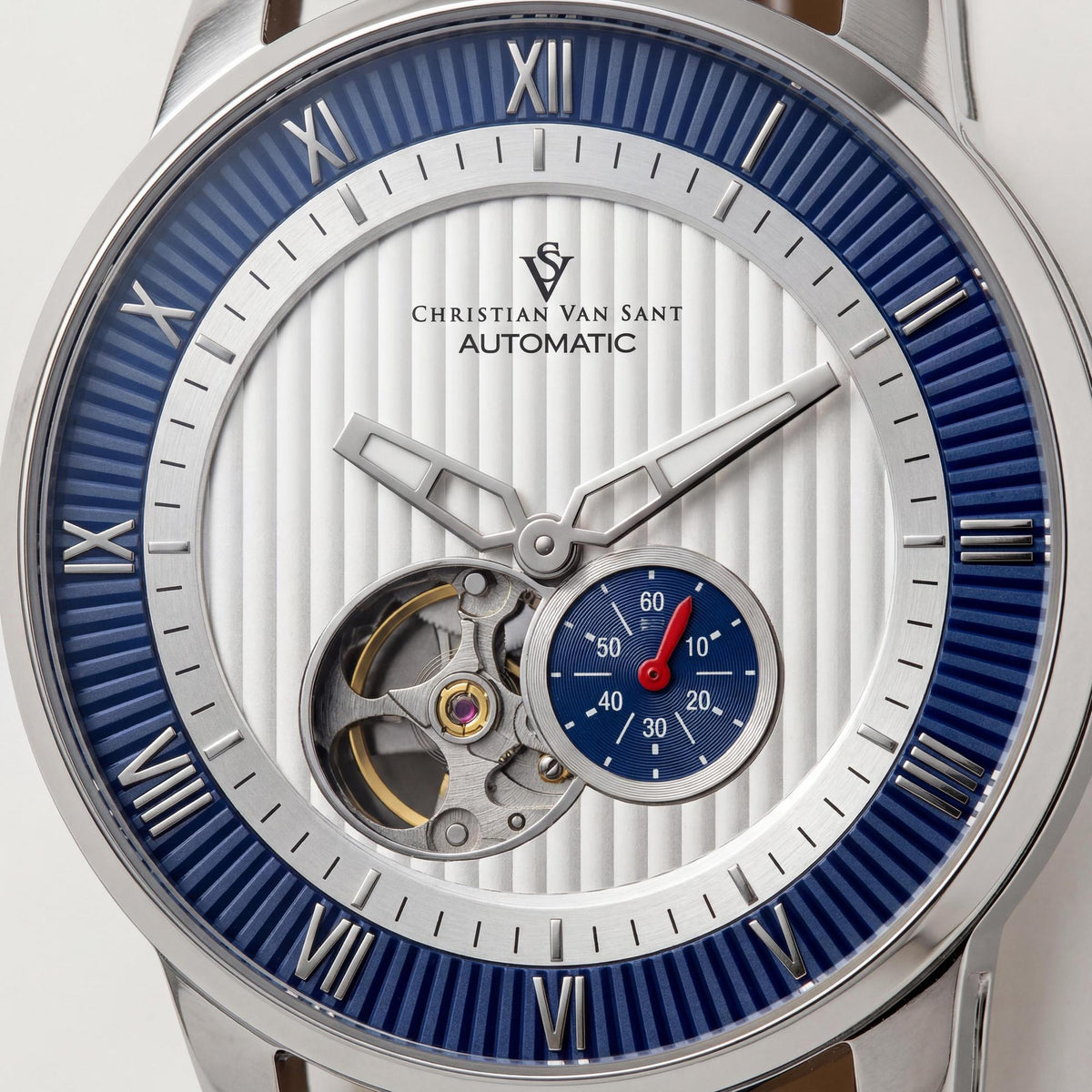 Christian Van Sant Modern CV0552 Men's Silver Automatic Watch, 40mm, Photo 2
