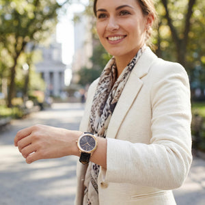 Christian Van Sant Octave Women's Watch — wrist wear, Leather band dress timepiece