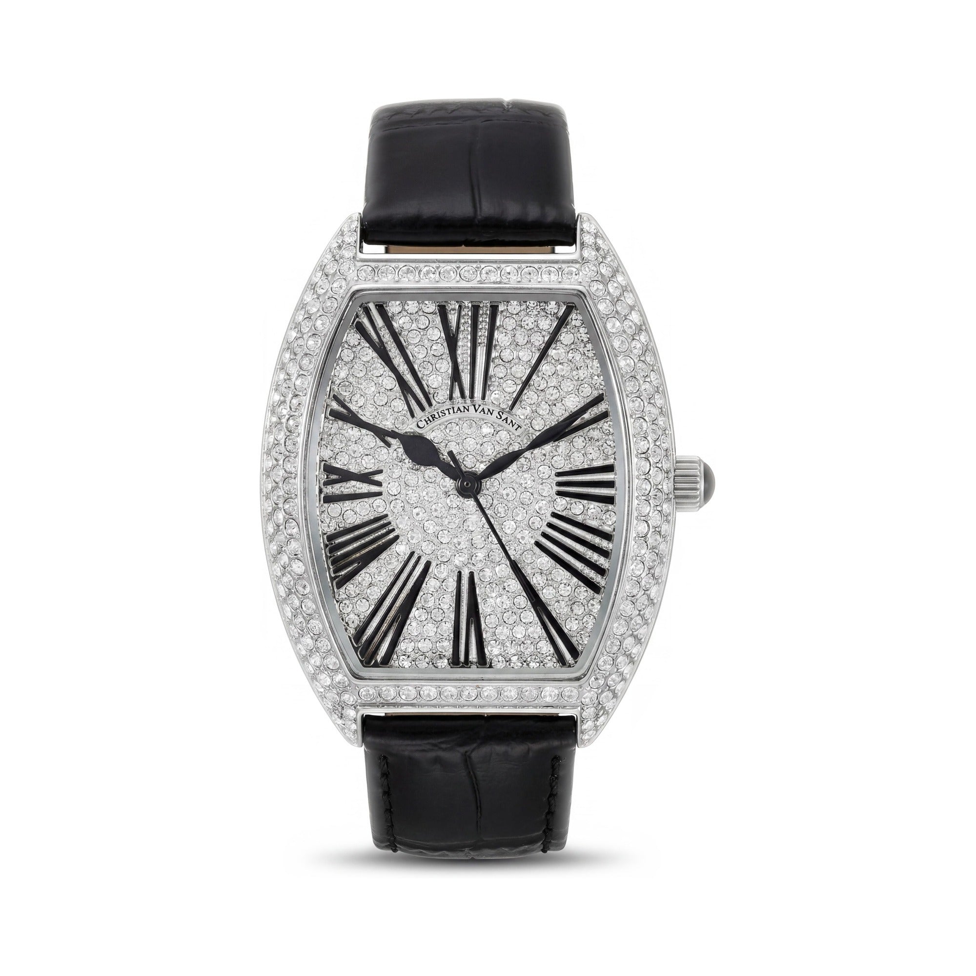 Reloj de cuarzo plateado para mujer de Christian Van Sant con esfera y bisel de cristal, Photo 1